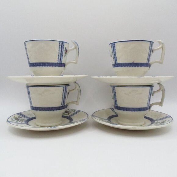 Copeland Late Spode June Demitasse Cup & Saucer Set of 4 Bone China England - Picture 2 of 16